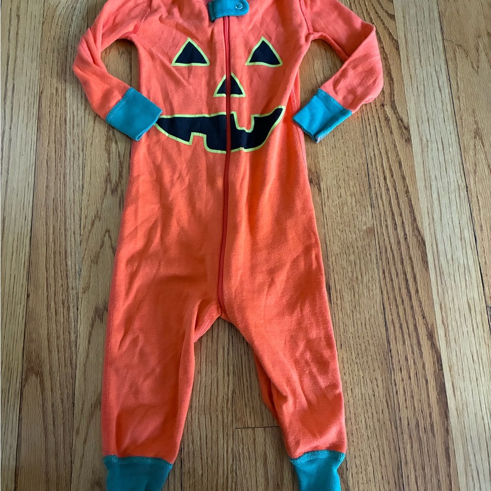 Hanna Andersson Orange Jack O lantern  Kids One Piece